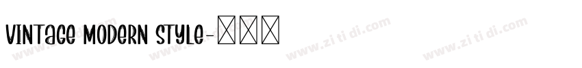 Vintage Modern Style字体转换